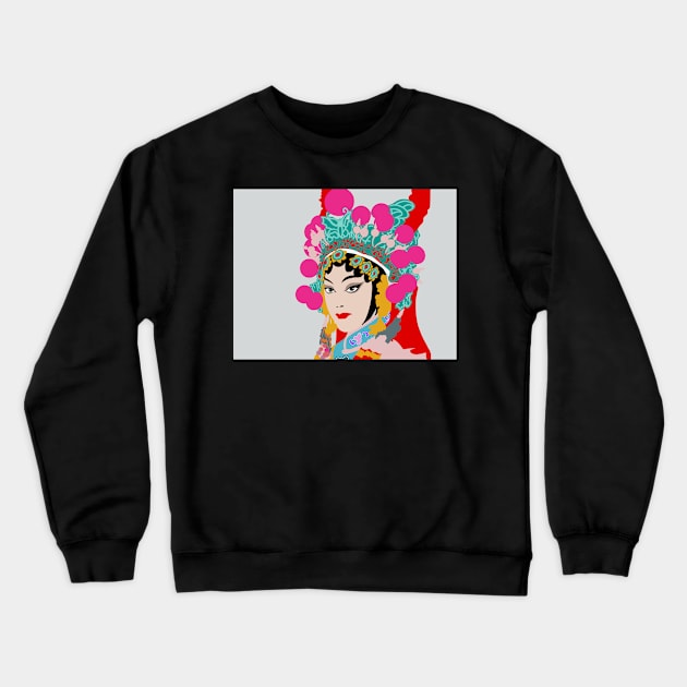 Cantonese Opera Star #1 Crewneck Sweatshirt by CRAFTY BITCH